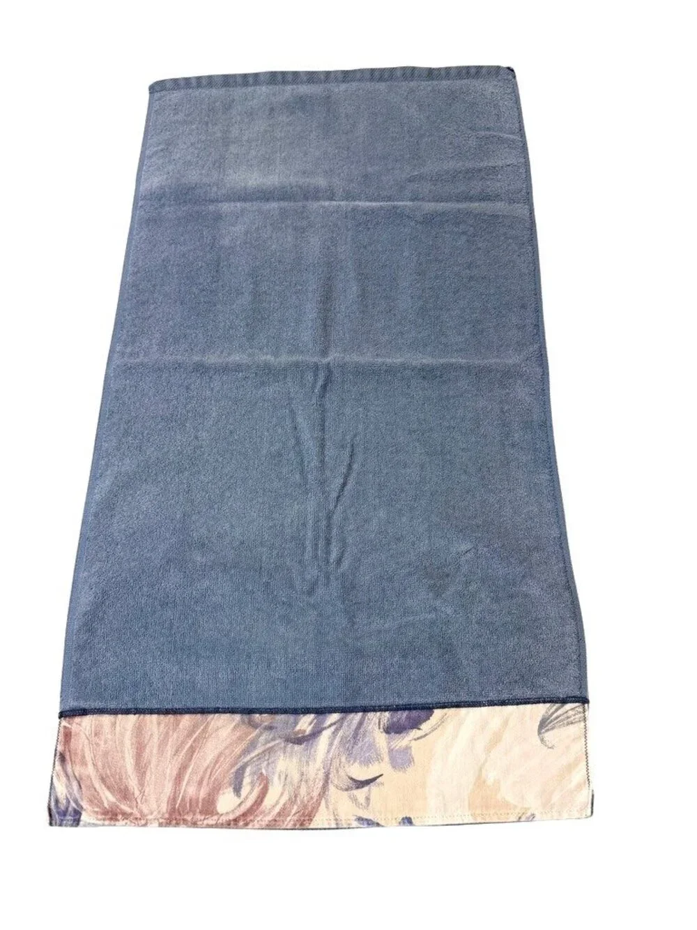 Fieldcrest Lustre Set 3 Hand Towel 2 Fingertip Towel Light Blue Cream Vtg READ